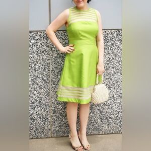 Taylor Fit And Glare Green Cocktail Dress